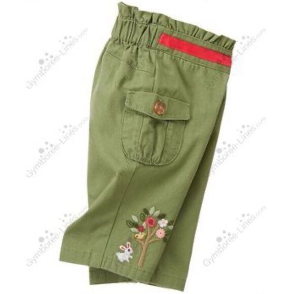 2013 Girls Gymboree Rose Garden Cargo Capri Pant - Size 2T - Olive Green - Picture 3 of 8